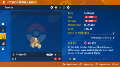 Pokemon Scarlet and Violet Marked Shiny Cyndaquil 6IV-EV Trained - Pokemon4Ever