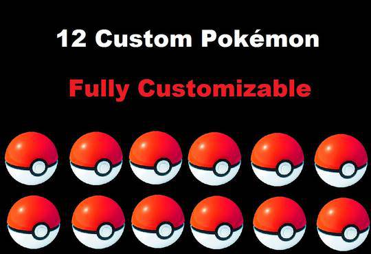 12 Custom Pokemon Bundle 6IV-AV Trained Pokemon Let's Go Pikachu/Eevee - Pokemon4Ever