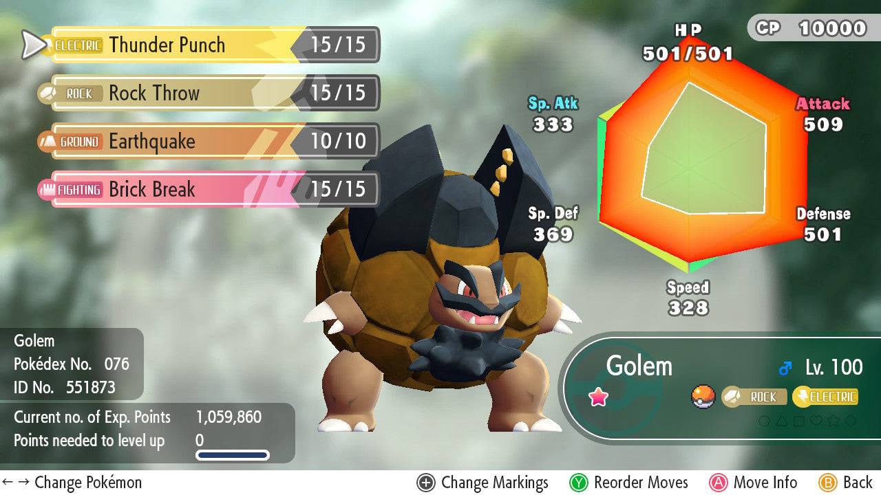 Pokemon Let's Go Shiny Alolan Golem 6IV-AV Trained - Pokemon4Ever