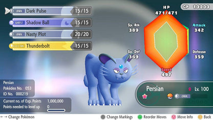 Pokemon Let's Go Shiny Alolan Persian 6IV-AV Trained - Pokemon4Ever