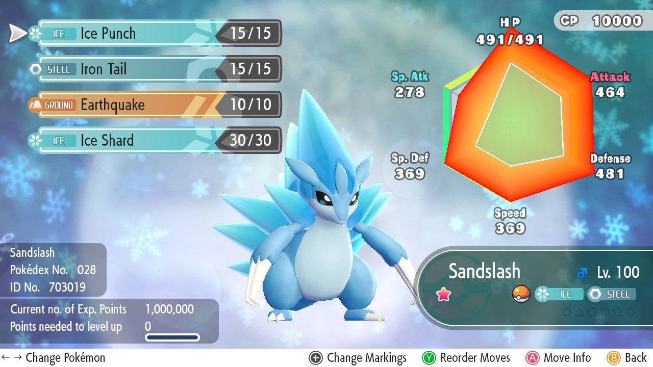 Pokemon Let's Go Shiny Alolan Sandslash 6IV-AV Trained - Pokemon4Ever