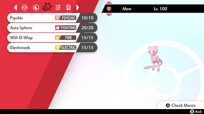 Pokemon Sword and Shield Pokeball Plus Mew 6IV-EV Trained - Pokemon4Ever