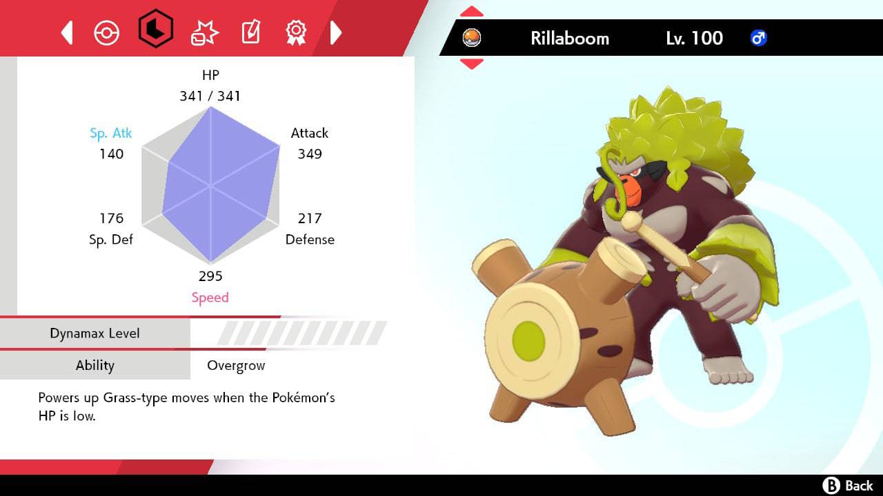Pokemon Sword and Shield Ultra Shiny Rillaboom 6IV-EV Trained - Pokemon4Ever