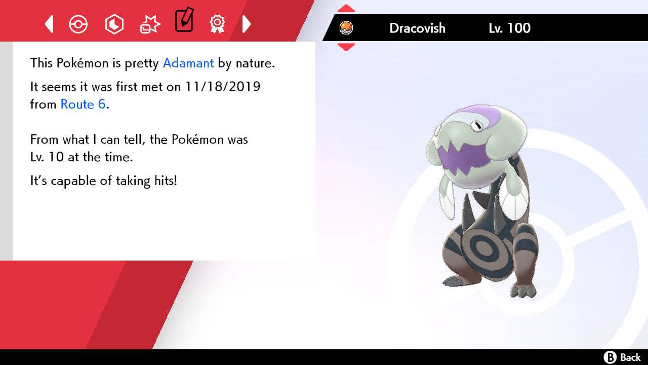 Pokemon Sword and Shield Ultra Shiny Dracovish 6IV-EV Trained - Pokemon4Ever