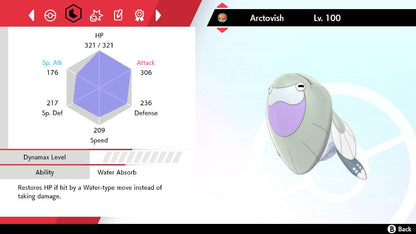 Pokemon Sword and Shield Shiny Arctovish 6IV-EV Trained - Pokemon4Ever