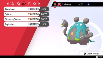 Pokemon Sword and Shield Shiny Gigantamax Garbodor 6IV-EV Trained - Pokemon4Ever