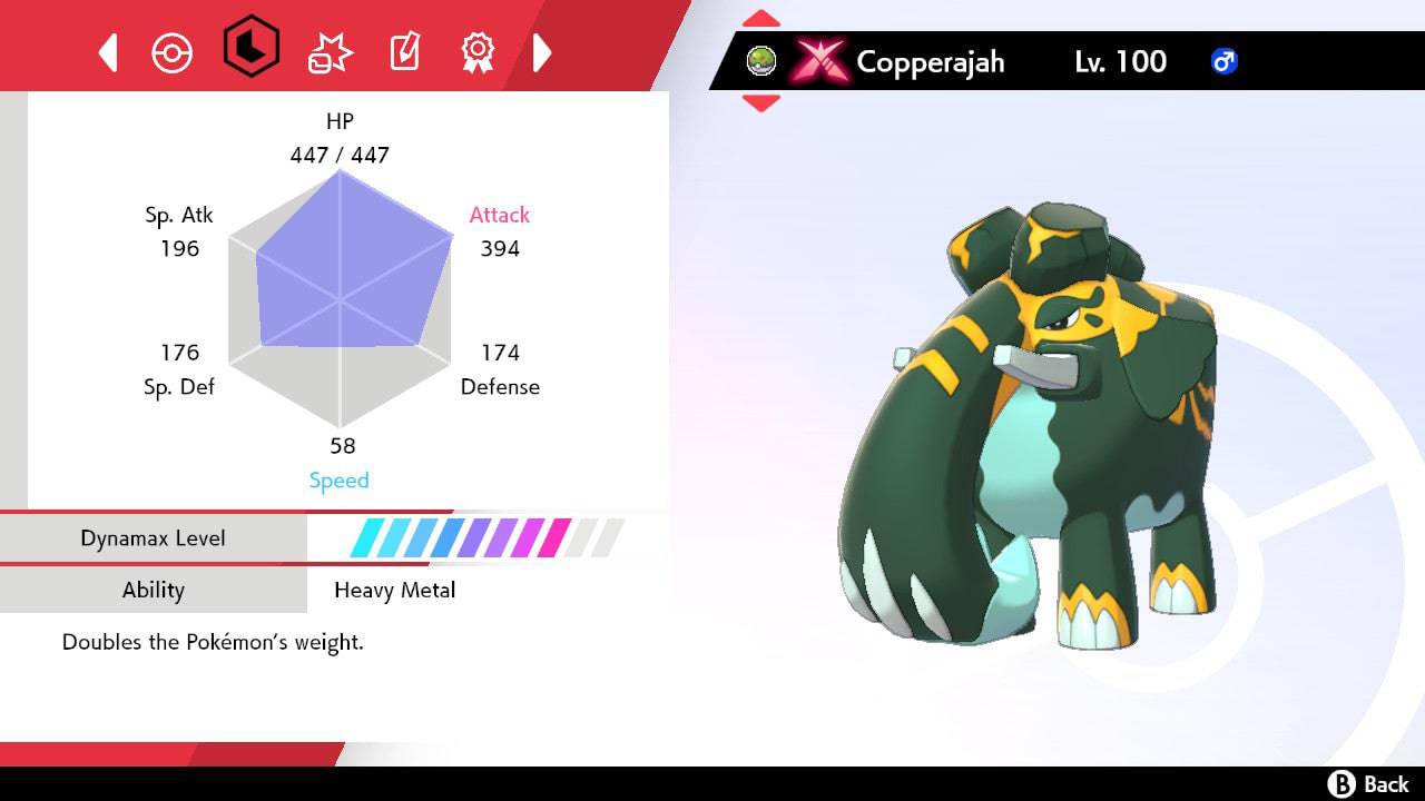 Pokemon Sword and Shield Shiny Gigantamax Copperajah 6IV-EV Trained - Pokemon4Ever