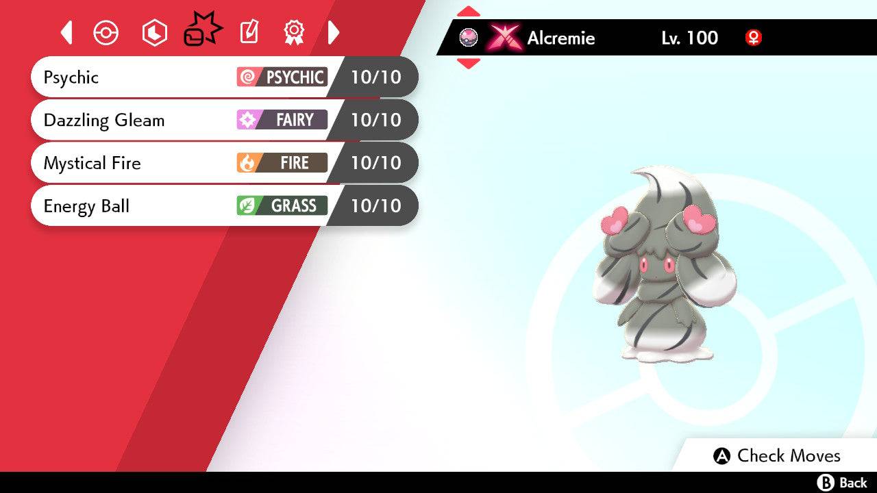 Pokemon Sword and Shield Shiny Gigantamax Alcremie 6IV-EV Trained - Pokemon4Ever