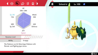 Pokemon Sword and Shield Ultra Shiny Sirfetch’d 6IV-EV Trained - Pokemon4Ever