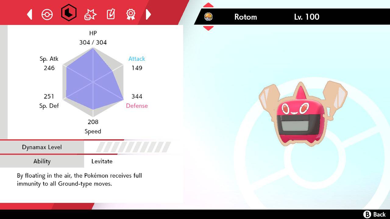 Pokemon Sword and Shield Shiny Rotom-Heat 6IV-EV Trained - Pokemon4Ever