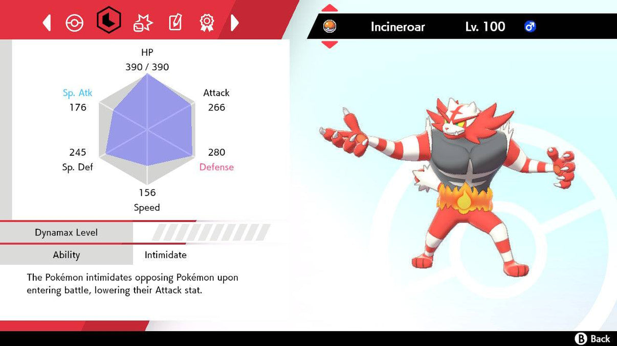 Pokemon Sword and Shield Ultra Shiny Incineroar 6IV-EV Trained ...