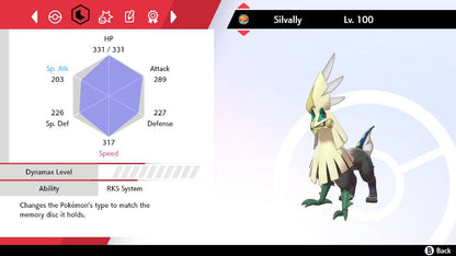 Pokemon Sword and Shield Shiny Silvally 6IV-EV Trained - Pokemon4Ever