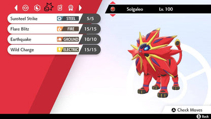 Pokemon Sword and Shield Ultra Shiny Solgaleo 6IV-EV Trained - Pokemon4Ever