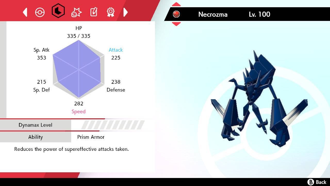Pokemon Sword and Shield Ultra Shiny Necrozma 6IV-EV Trained - Pokemon4Ever