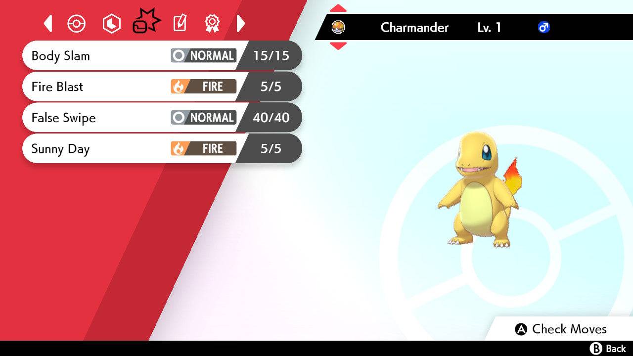 Pokemon Sword and Shield Shiny Charmander 6IV-EV Trained - Pokemon4Ever