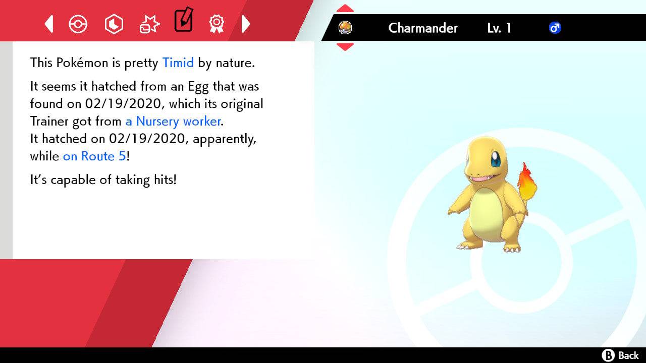 Pokemon Sword and Shield Shiny Charmander 6IV-EV Trained - Pokemon4Ever