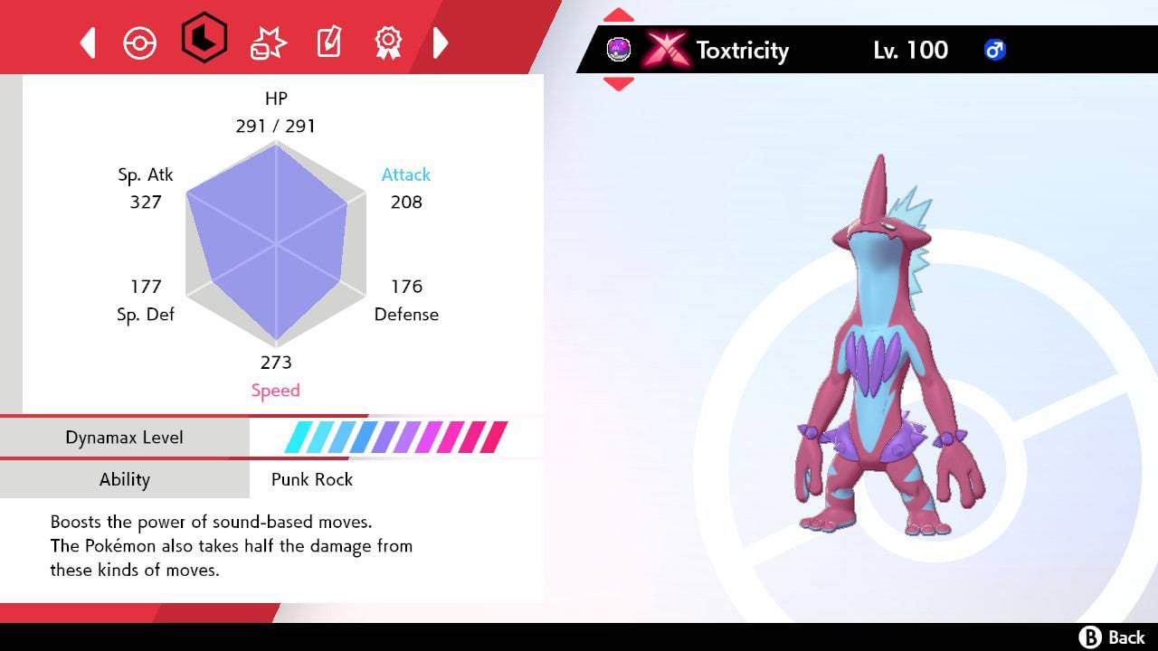 Pokemon Sword and Shield Ultra Shiny Gigantamax Low Key-Toxtricity 6IV-EV Trained - Pokemon4Ever