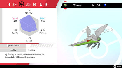 Pokemon Sword and Shield Shiny Vikavolt 6IV-EV Trained - Pokemon4Ever