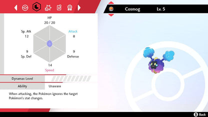 Pokemon Sword and Shield Cosmog 6IV-EV Trained - Pokemon4Ever