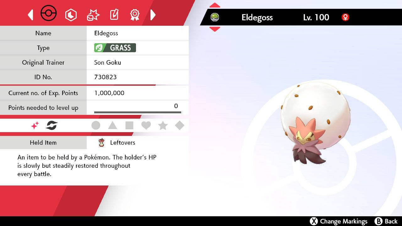 Pokemon Sword and Shield Shiny Eldegoss 6IV-EV Trained - Pokemon4Ever