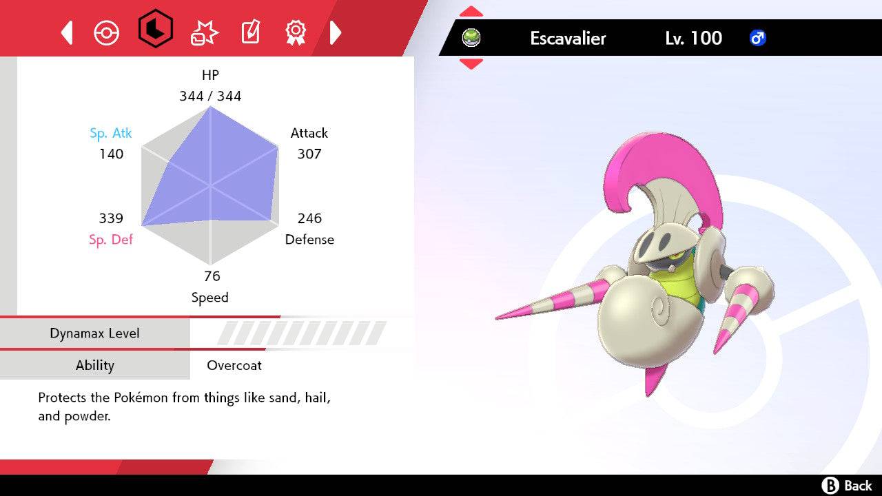 Pokemon Sword and Shield Shiny Escavalier 6IV-EV Trained - Pokemon4Ever