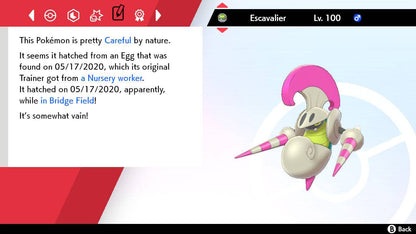 Pokemon Sword and Shield Shiny Escavalier 6IV-EV Trained - Pokemon4Ever