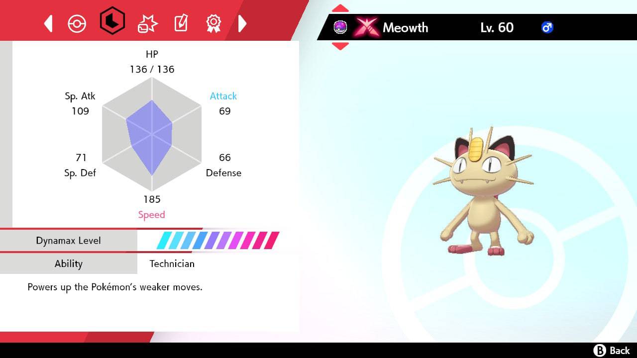 Pokemon Sword and Shield Shiny Gigantamax Meowth 6IV-EV Trained - Pokemon4Ever