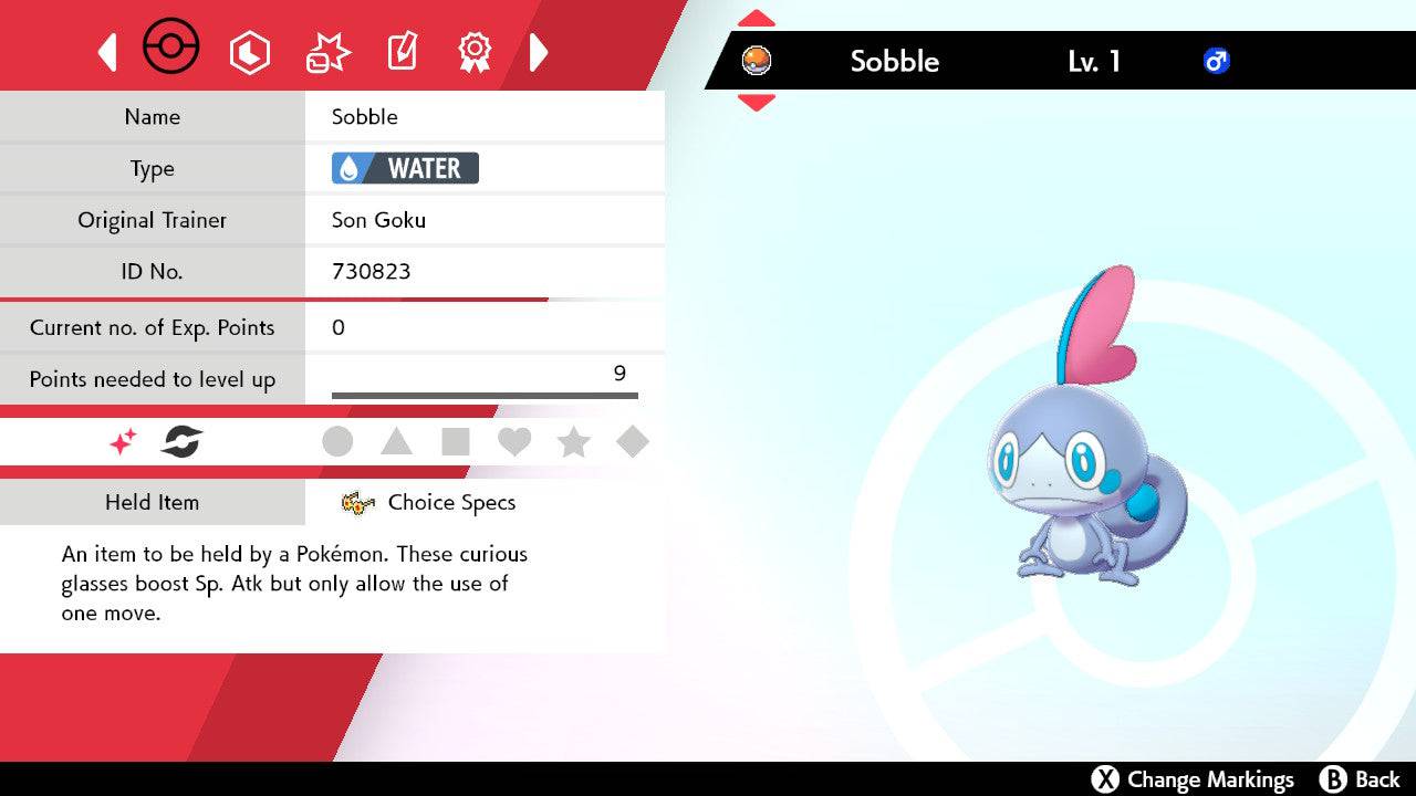 Pokemon Sword and Shield Ultra Shiny Hidden Ability Sobble 6IV-EV Trained - Pokemon4Ever