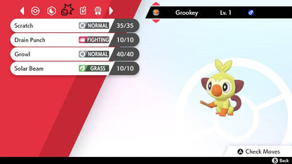 Pokemon Sword and Shield Ultra Shiny Hidden Ability Grookey 6IV-EV Trained - Pokemon4Ever