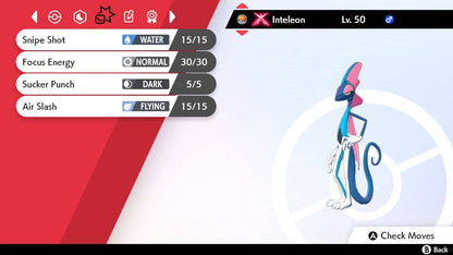 Pokemon Sword and Shield Ultra Shiny Gigantamax Inteleon 6IV-EV Trained - Pokemon4Ever