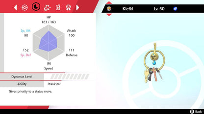 Pokemon Sword and Shield Shiny Klefki 6IV-EV Trained - Pokemon4Ever