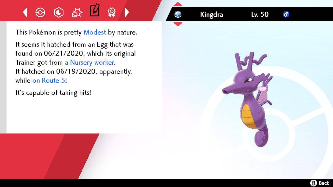 shiny kingdra pokemon card Pokemon Sword and Shield Shiny Kingdra 6IV-EV Trained – Pokemon4Ever