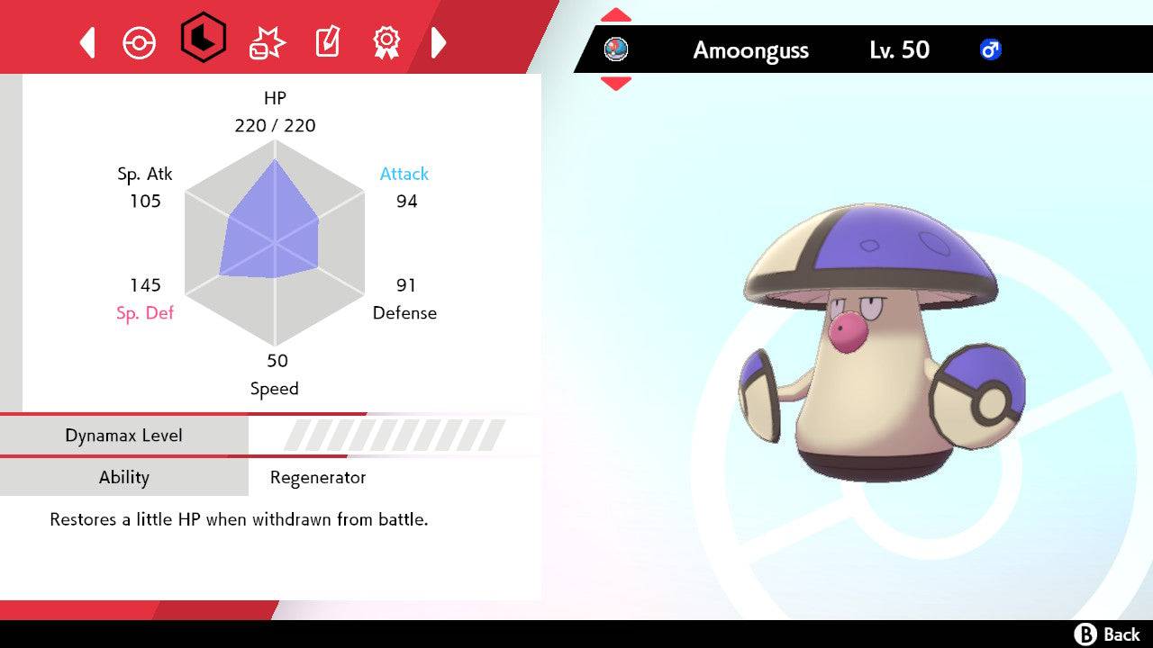 Pokemon Sword and Shield Shiny Amoonguss 6IV-EV Trained - Pokemon4Ever
