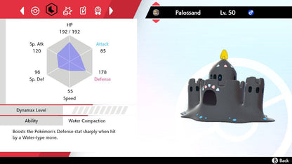 Pokemon Sword and Shield Shiny Palossand 6IV-EV Trained - Pokemon4Ever