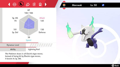 Pokemon Sword and Shield Shiny Alolan Marowak 6IV-EV Trained - Pokemon4Ever