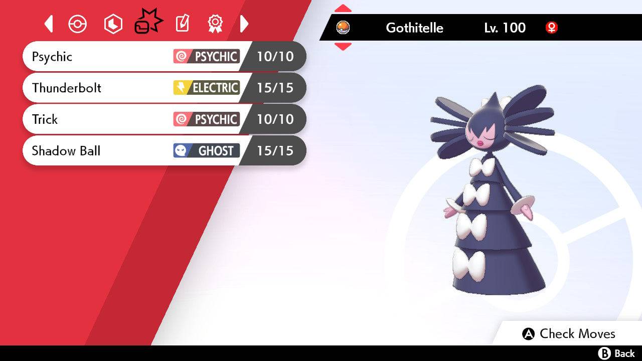 Pokemon Sword and Shield Shiny Gothitelle 6IV-EV Trained - Pokemon4Ever