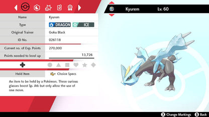 Pokemon Sword and Shield Kyurem 6IV-EV Trained - Pokemon4Ever