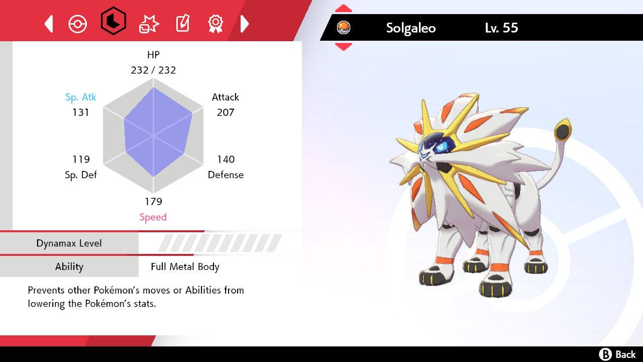 Pokemon Sword and Shield Solgaleo 6IV-EV Trained – Pokemon4Ever