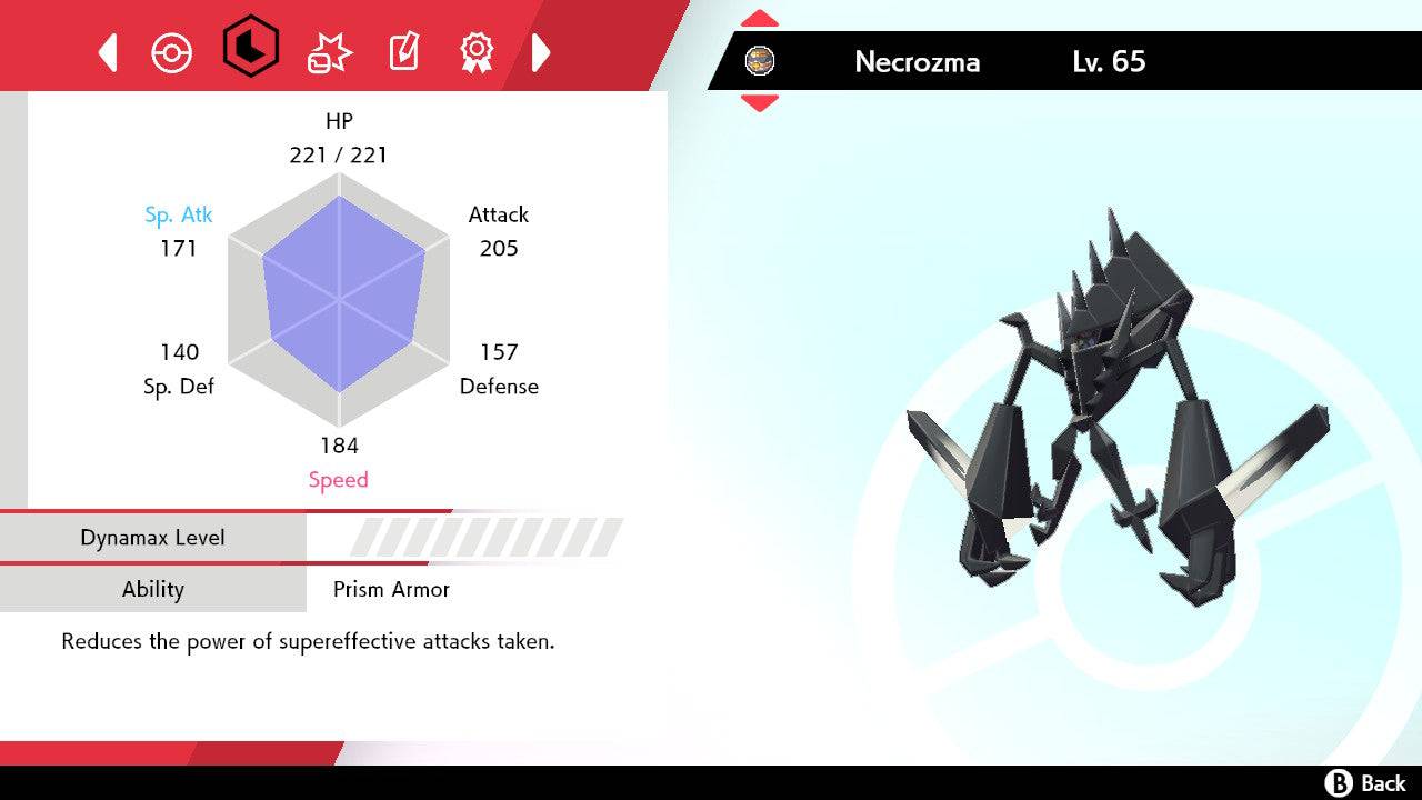 Pokemon Sword and Shield Necrozma 6IV-EV Trained - Pokemon4Ever