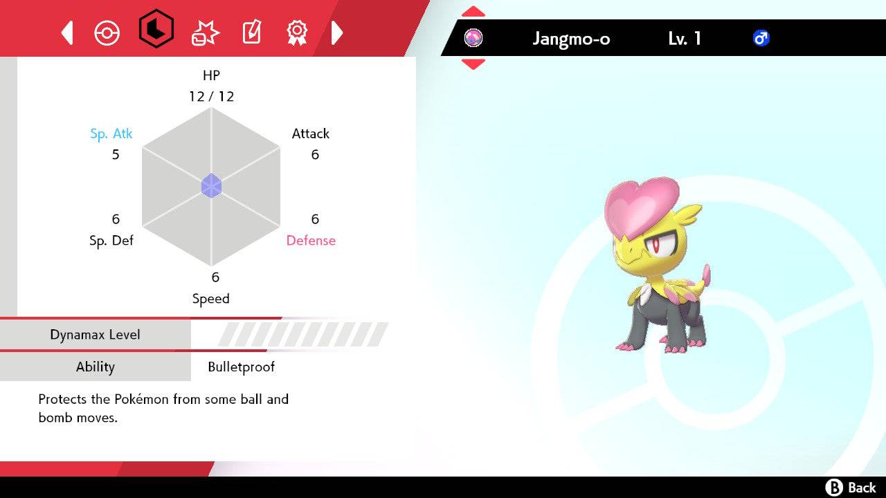 Pokemon Sword and Shield Shiny Jangmo-o 6IV-EV Trained - Pokemon4Ever