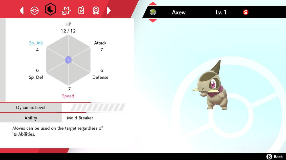 Pokemon Sword and Shield Shiny Level 1 Axew 6IVEV Trained Pokemon4Ever
