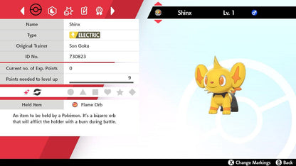 Pokemon Sword and Shield Shiny Shinx 6IV-EV Trained - Pokemon4Ever