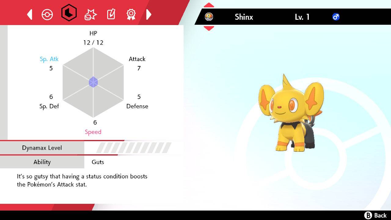 Pokemon Sword and Shield Shiny Shinx 6IV-EV Trained - Pokemon4Ever