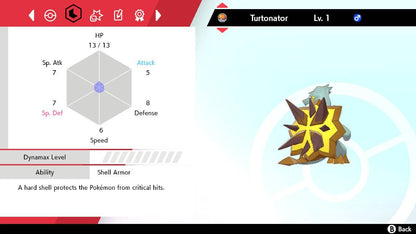 Pokemon Sword and Shield Shiny Turtonator 6IV-EV Trained - Pokemon4Ever