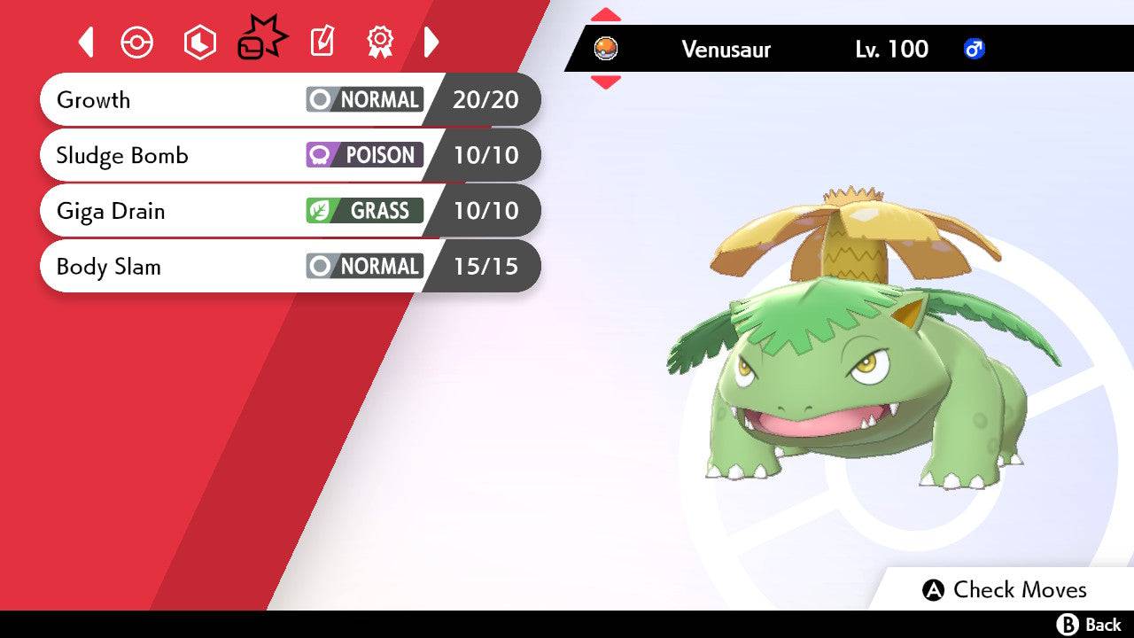 Pokemon Sword and Shield Shiny Venusaur 6IV-EV Trained – Pokemon4Ever