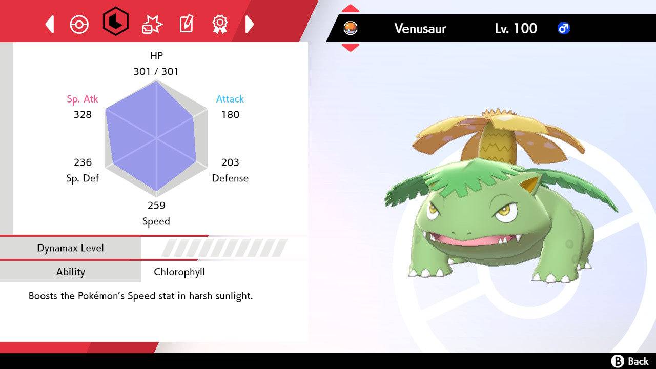 Pokemon Let's Go Shiny Venusaur 6IV-AV Trained – Pokemon4Ever