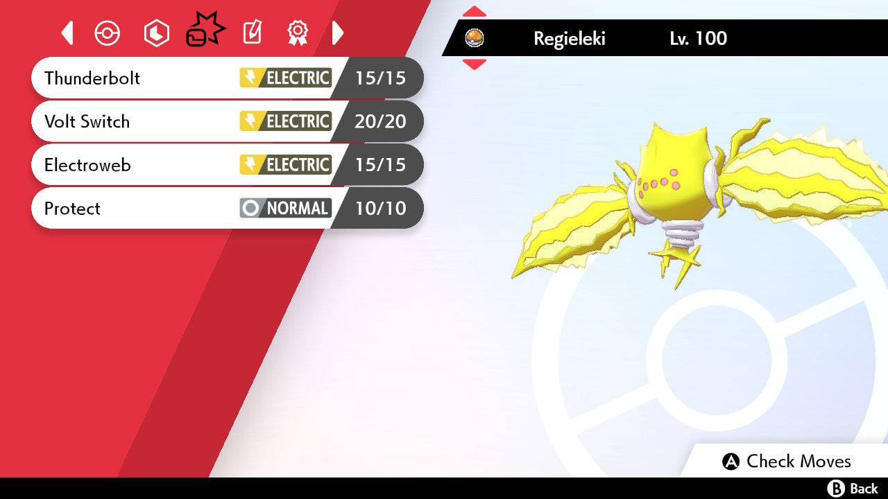 Pokemon Sword and Shield Ultra Shiny Regieleki 6IV-EV Trained - Pokemon4Ever