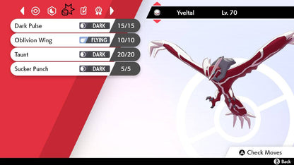 Pokemon Sword and Shield Shiny Yveltal 6IV-EV Trained - Pokemon4Ever