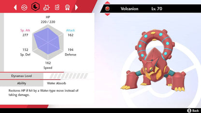 Pokemon Sword and Shield Volcanion 6IV-EV Trained - Pokemon4Ever