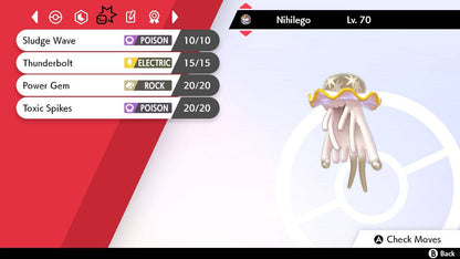 Pokemon Sword and Shield Shiny Nihilego 6IV-EV Trained - Pokemon4Ever